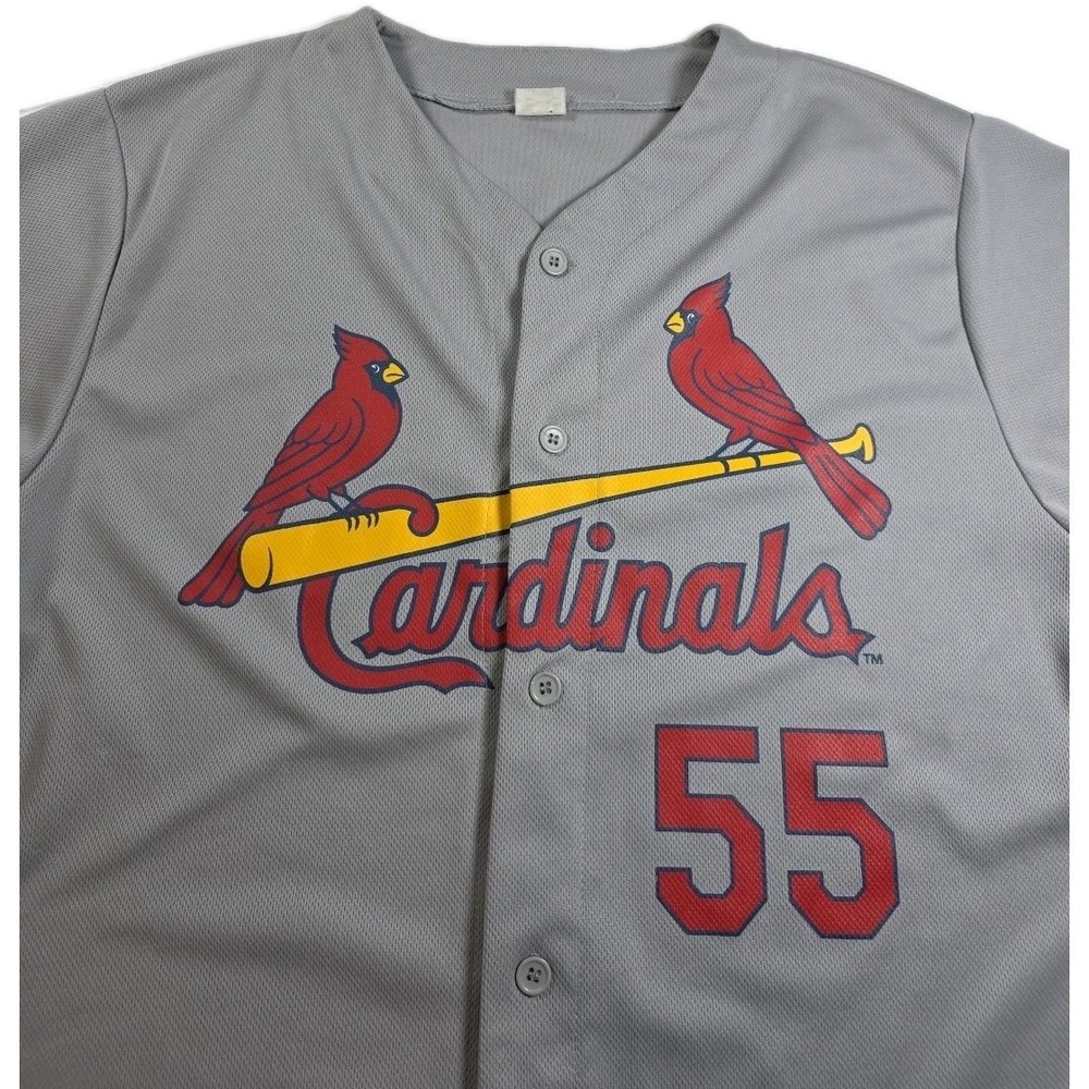 St. Louis Cardinals‎ #55 Stephen Piscotty SGA Gray Baseball Jersey Men's XL